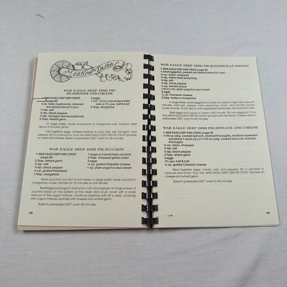 Vintage 86 War Eagle Mill Whole Grain Honey Cookbook Spiral Bound Unique Recipes
